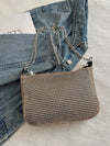 Rhinestone Glam: Stylish Shoulder Crossbody Bag with Chain Decoration and Large Capacity