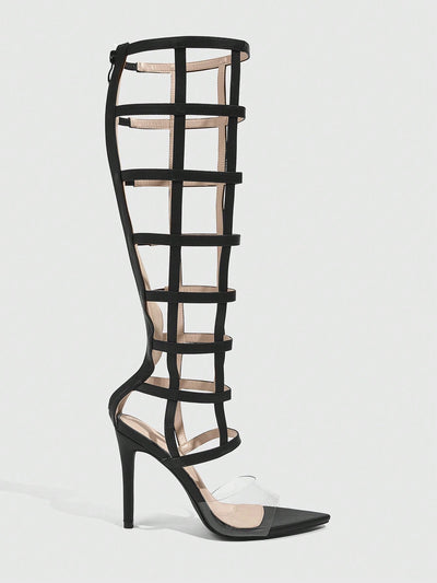 Roman Pattern High Heel Sandals: Sexy and Chic Halloween Style