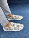 Halloween Printed Slip-On Flat Sneakers: Comfortable and Anti-Slip for Casual Sports