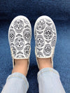 Halloween Printed Slip-On Flat Sneakers: Comfortable and Anti-Slip for Casual Sports