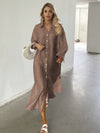 Chic and Comfortable: Oversized Maxi Shirt Dress for Women