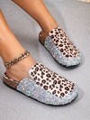 Cozy Brown Flower Slippers: Women's Casual Diamond Sequin Sandals