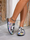 Sparkle and Shine: Rhinestone Glitter Flat Mules Women's Platform Sandals