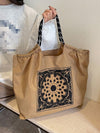 Retro Embroidery Commuter Tote: Perfect Personalized Bag for Ladies and Girls