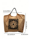 Retro Embroidery Commuter Tote: Perfect Personalized Bag for Ladies and Girls