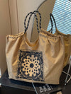 Retro Embroidery Commuter Tote: Perfect Personalized Bag for Ladies and Girls