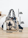 Boho Chic Leaf Weave Tote: Multi-Compartment Handbag for Every Occasion