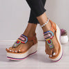 Colorful Patchwork Wedge Sandals: A Stylish Addition to Your Footwear Collection