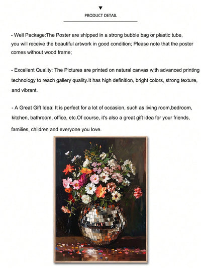 Maximalist Botanical Beauty: Unframed Poster Print for Modern Home Decor