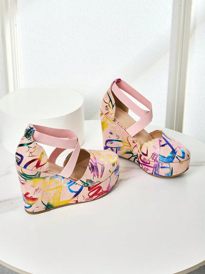 Colorful Music Party Platform Sandals: Step Up Your Style Game!