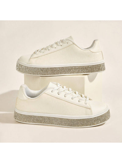 Glitter Meets Leopard: Sparkly Rhinestone Tennis Sneakers