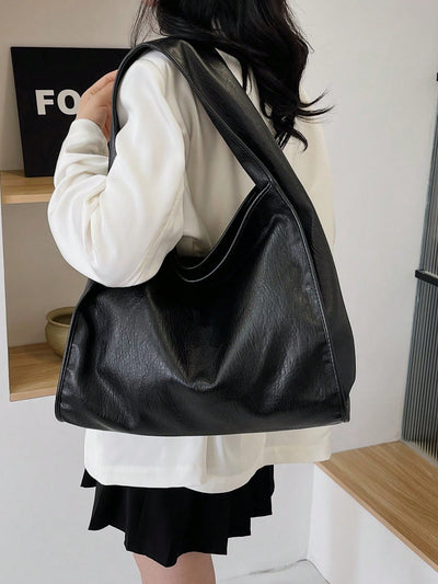 Retro Casual Single Shoulder Tote Bag: Stylish & Spacious