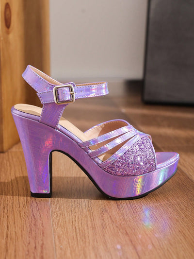 Purple Reign: 2024 New One-Strap Waterproof Platform Sandals for Women