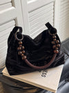 Chic and Stylish Solid Color Crescent Flap Shoulder Bag for Women