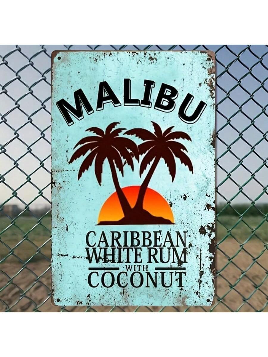 Add some tropical vibes to your home decor with this Malibu-themed metal sign! With its playful design and vibrant colors, it's perfect for adding a touch of fun to any room. Plus, the durable metal construction ensures it will last for years to come. Get your Malibu vibes on now!