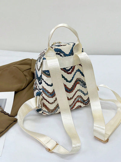 Chic and Stylish Printed Backpack with Tassel Detail - A Must-Have New Arrival!