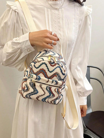 Chic and Stylish Printed Backpack with Tassel Detail - A Must-Have New Arrival!