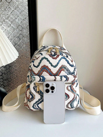 Chic and Stylish Printed Backpack with Tassel Detail - A Must-Have New Arrival!