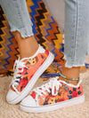 Festive Plus Size Canvas Sneakers for European and American Women - Perfect for Christmas and Halloween