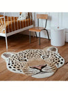 Cozy Safari: Plush Animal-Shaped Anti-Slip Floor Mat - Leopard & Tiger Design