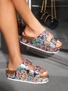 Colorful Strappy Platform Wedge Sandals: The Ultimate Party Baddie Chic