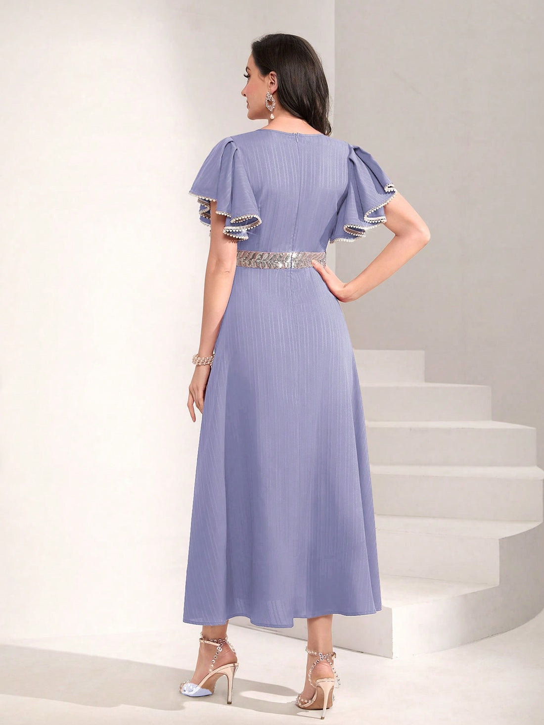 Add some elegant sparkle and shine to your summer wardrobe with our Women's Elegant Sequin Frilled Dress. The sequin detailing and frilled design will make you stand out at any event. This dress is the perfect combination of style and comfort for the warmer months.