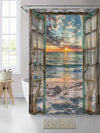 Transform your bathroom into a serene coastal retreat with our Sunset Seascape Shower Curtain. Featuring a breathtaking sunset seascape, this curtain will add a touch of natural beauty to your space. Elevate your daily routine with the calming vibes of the ocean right in your own home.