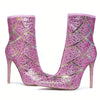 Shine Bright in Pink: Glamorous Sparkling High Heels for Women