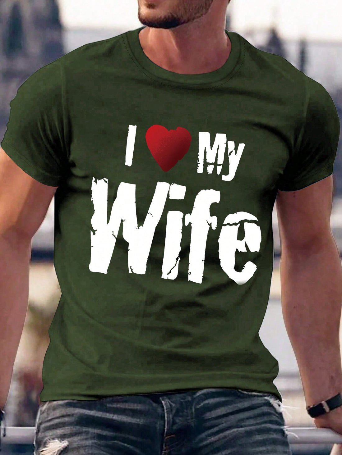 Stay cool and stylish this summer with our Men's Casual Summer Heart Print Slogan T-Shirt. The playful heart print and catchy slogan add effortless style to any outfit. Made with lightweight fabric, this t-shirt is perfect for those warm summer days. Upgrade your wardrobe with this must-have piece.