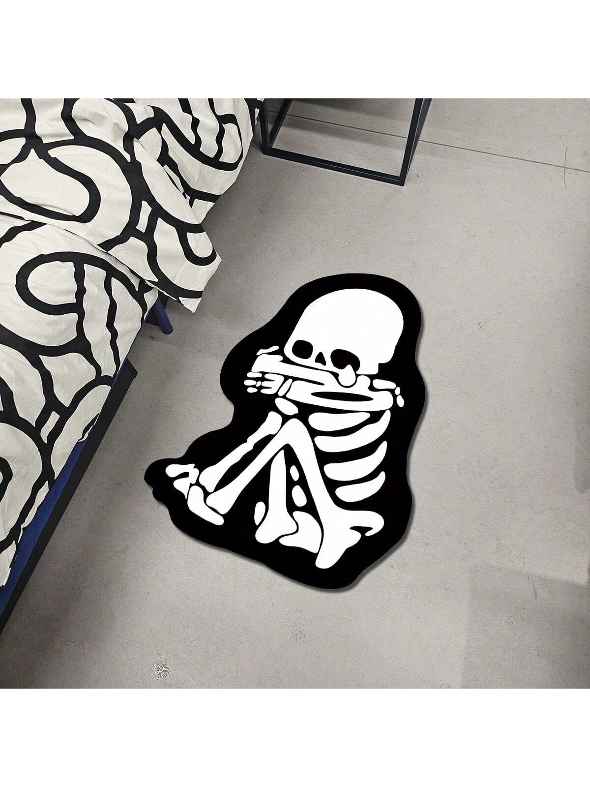 This Crybaby Skeleton Patterned Decorative Rug adds a spooky touch to your home decor. With a non-slip backing and wear-resistant design, this rug not only looks great but also provides practical benefits. The horror elements featured in the pattern add a unique and eerie vibe to any room.