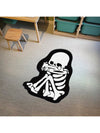 Crybaby Skeleton Patterned Decorative Rug: Horror Elements, Non-Slip, Wear Resistant