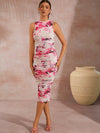 Floral Dream Bodycon: Floral Print Ruched Dress