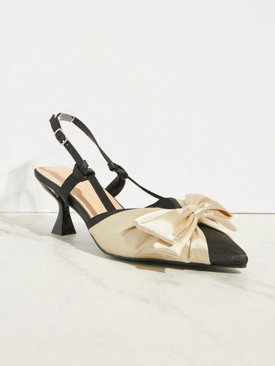 Elegant Bow Design Stiletto Heels for Women - Perfect for Dressy Occasions