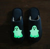 Spooky Halloween Night Light Couple Indoor Slippers - Comfortable & Festive Floor Slippers