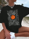 Women's Casual Sunny Graphic T-Shirt for Effortless Summer Style