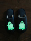 Spooky Halloween Night Light Couple Indoor Slippers - Comfortable & Festive Floor Slippers