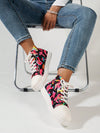 Doodle-licious Halloween Mid-Top Canvas Shoes: Fun and Spooky Sports Shoes for Women