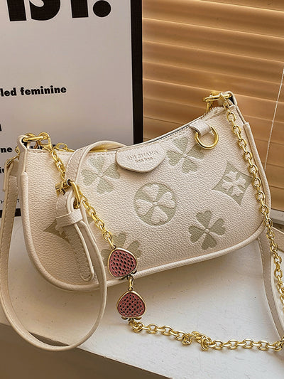 2024 Fashion Trend: Joker Body Print Underarm Bag with Metal Chain Decoration