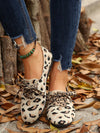 Step into wild style with our Wildly Chic: Leopard Print Flat Lace-Up Shoes for Fashionable Women. These shoes feature a trendy leopard print design and a comfortable lace-up fit. Made for the chic and fashion-forward woman, these shoes are the perfect statement piece for any outfit. Elevate your wardrobe with these stylish and comfortable shoes.