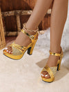 New Summer Waterproof Platform Peep Toe High-Heeled Wedges Sandals