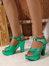 New Summer Waterproof Platform Peep Toe High-Heeled Wedges Sandals