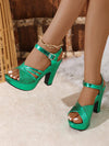 New Summer Waterproof Platform Peep Toe High-Heeled Wedges Sandals