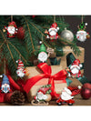 Festive Gnome Wonderland: 24-Piece Wooden Hanging Decorations for Christmas Cheer