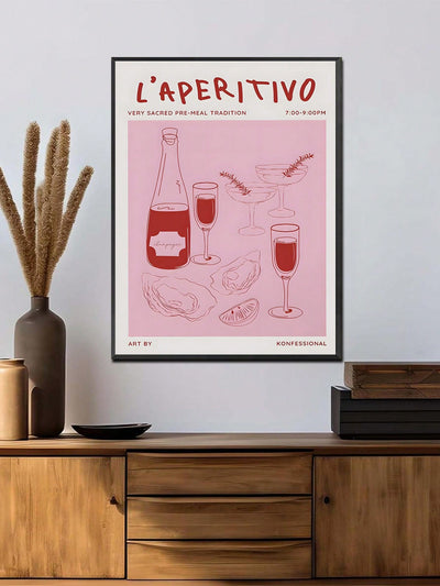 Strawberries and Wine Celebration Canvas Poster - Festive Artwork for Any Room