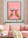 Strawberries and Wine Celebration Canvas Poster - Festive Artwork for Any Room