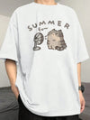 Meow-some Summer Style: Manfinity Hypemode Men's Cartoon Cat Print T-Shirt