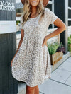 Wild At Heart Leopard Print Short Sleeve Dress - Perfect for Stylish Women