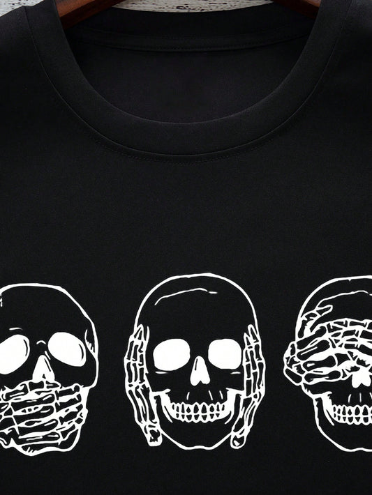 Skull Print Tee: A Hauntingly Stylish Addition to Your Wardrobe