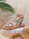 Chic Whip-Stitch Strippy Sandals for Effortless Summer Style