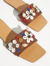 Flower Power: Stylish Summer Flat Sandals for Women